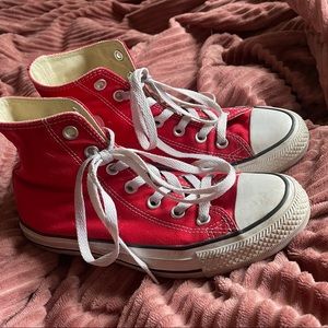 Red converse sneakers